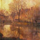 Indian summer in Dijon, Louis Auguste Girardot 19th century