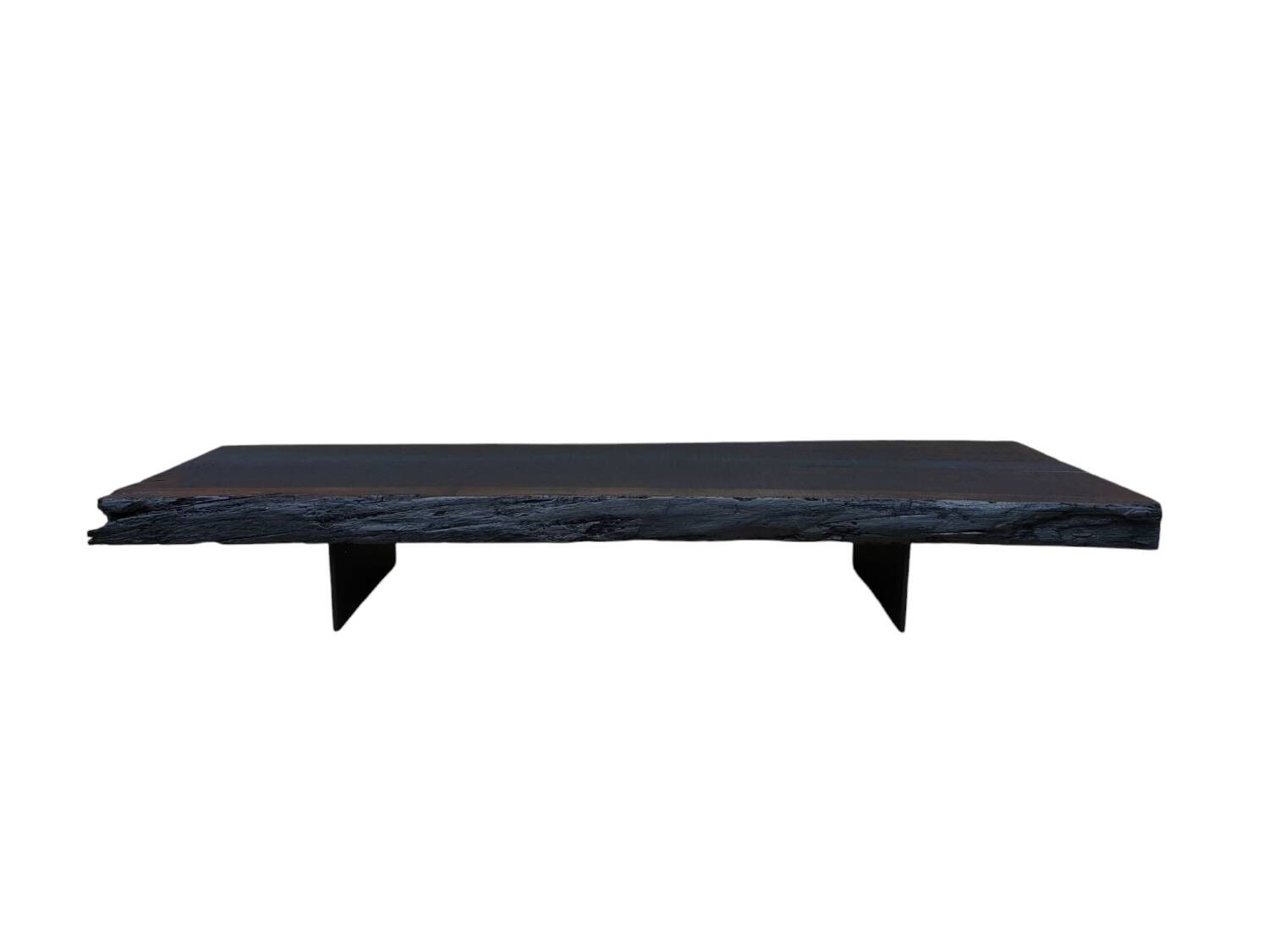 Table basse en bois brûlé Wabi sabi