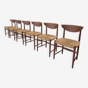 Mid-Century Set of 6 Chairs Model 316 by Peter Hvidt & Orla Mølgaard Nielsen for Søborg Møbelfabrik