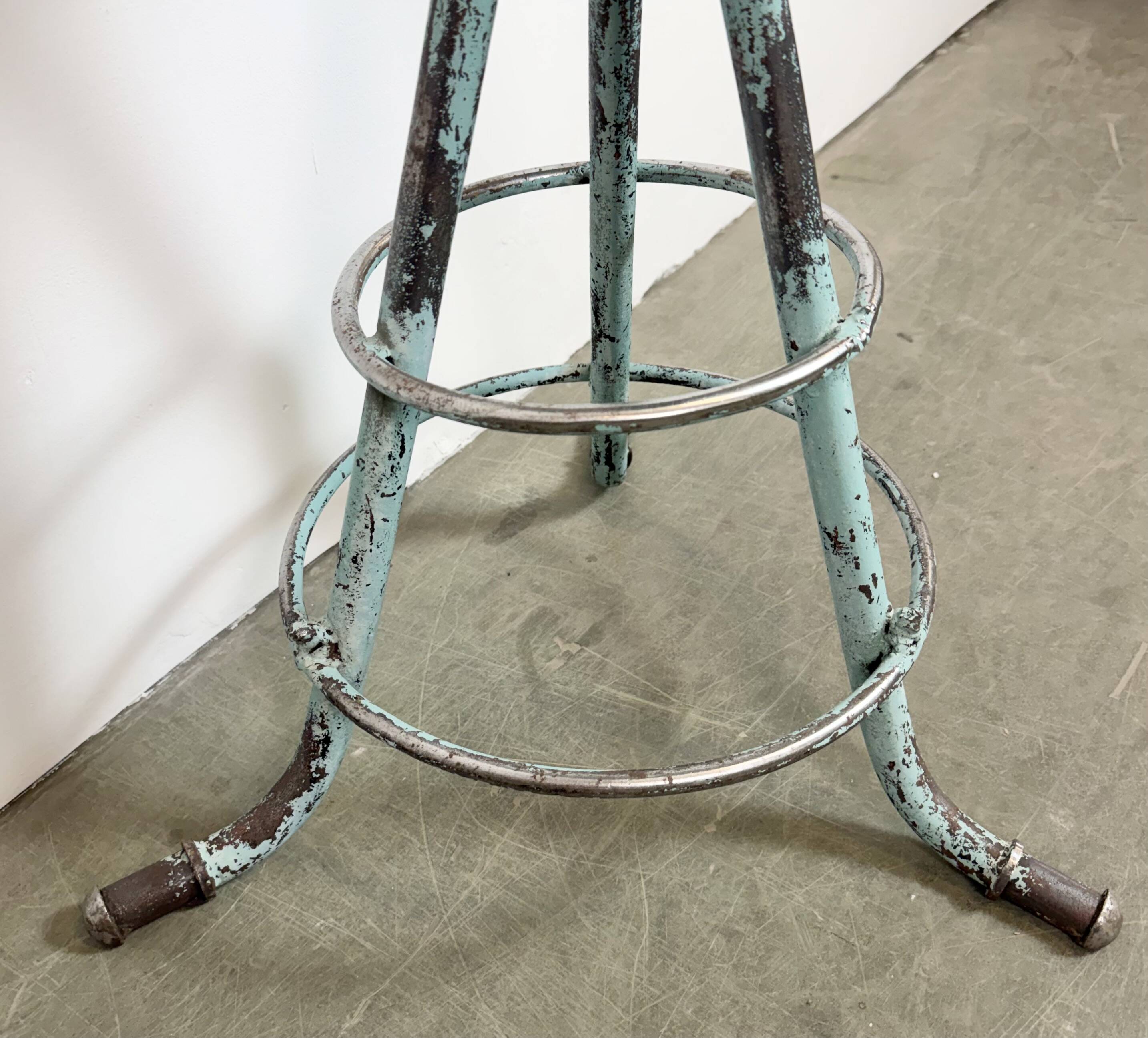 Green Industrial Workshop Stool, 1960s