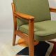 Fauteuil vintage vert boucle 1960 Scandinavian design