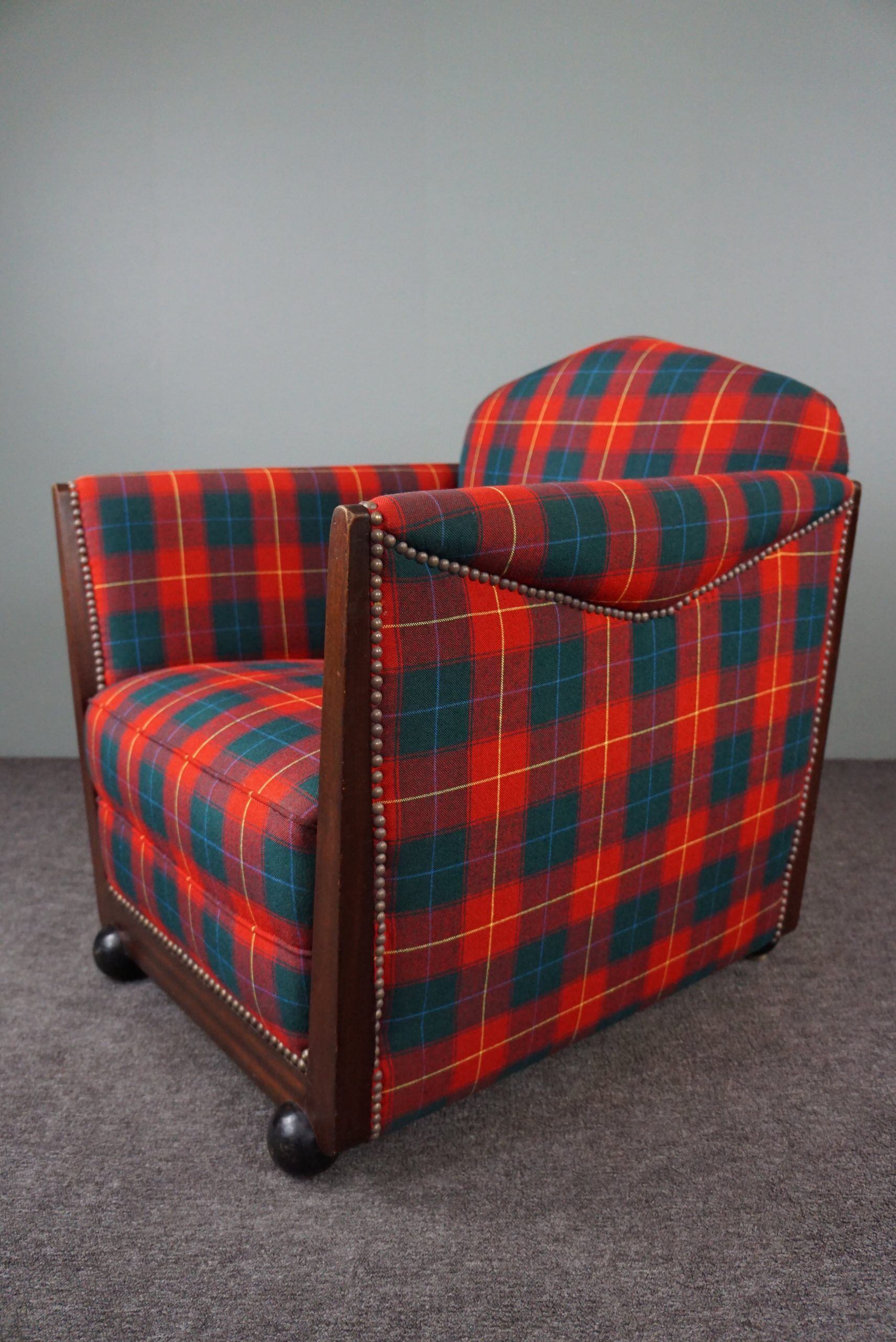 Fauteuil Art Déco à carreaux Max Coini