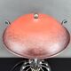 Important Stylized Wrought Iron Lamp with Glass Dome, c. 1930
