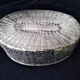Large basket in braided silver metal wire