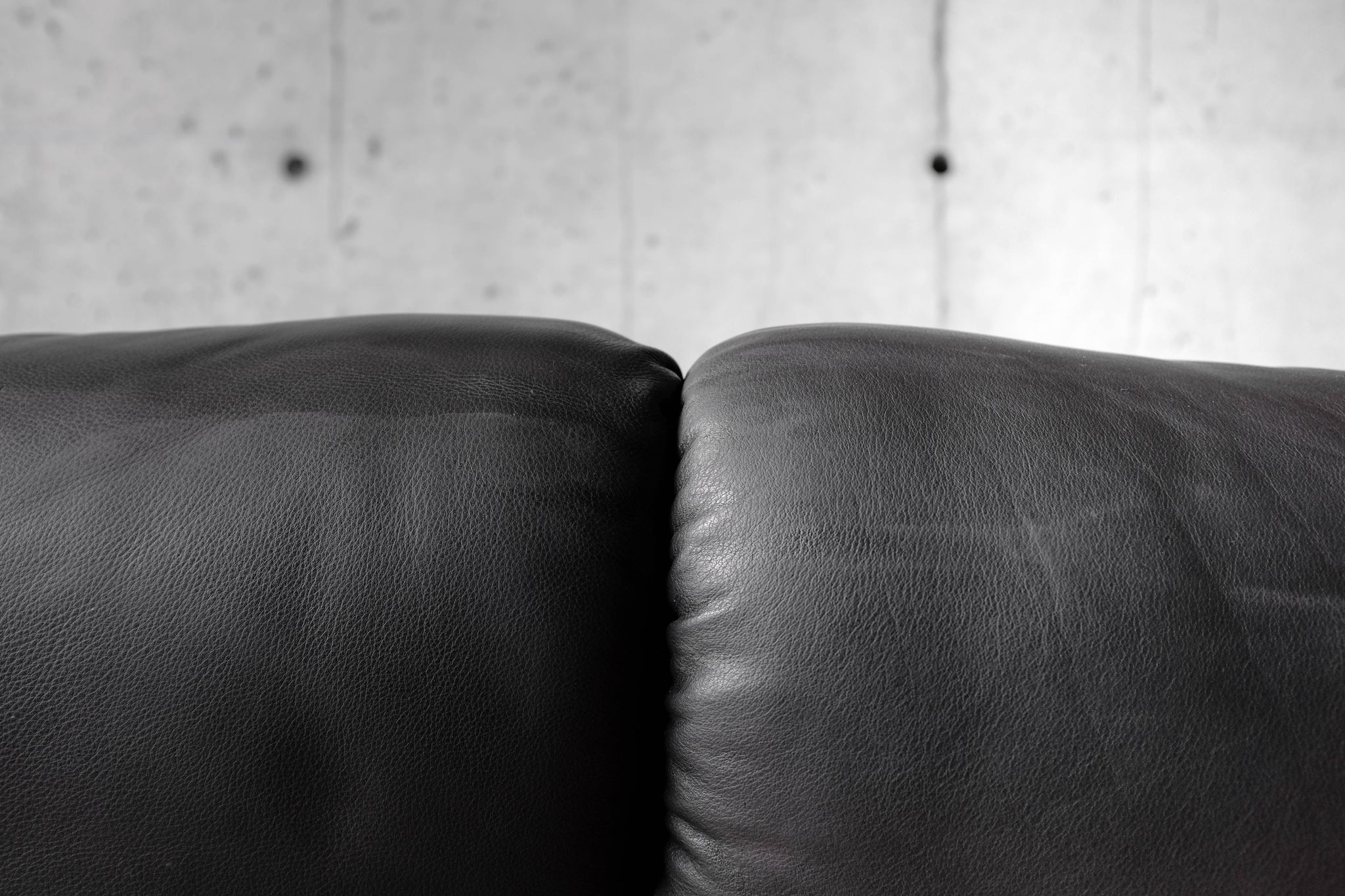 Maralunga black leather sofa 3 seater, Vico Magistretti for Cassina
