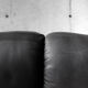 Maralunga black leather sofa 3 seater, Vico Magistretti for Cassina
