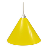 Small cone-shaped lamp in beautiful yellow lacquer finish.