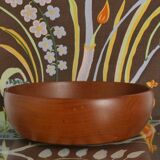 Mid-Century Modern Solid Teak Wood Bowl, Sweden 1960s