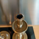 Pair of 18th century bronze candlesticks
