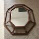 Vintage Italian mirror bamboo and rattan Riviera bohemian chic 1970s