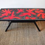 Coffee table of the "cloutier brothers" in lava stone 50s