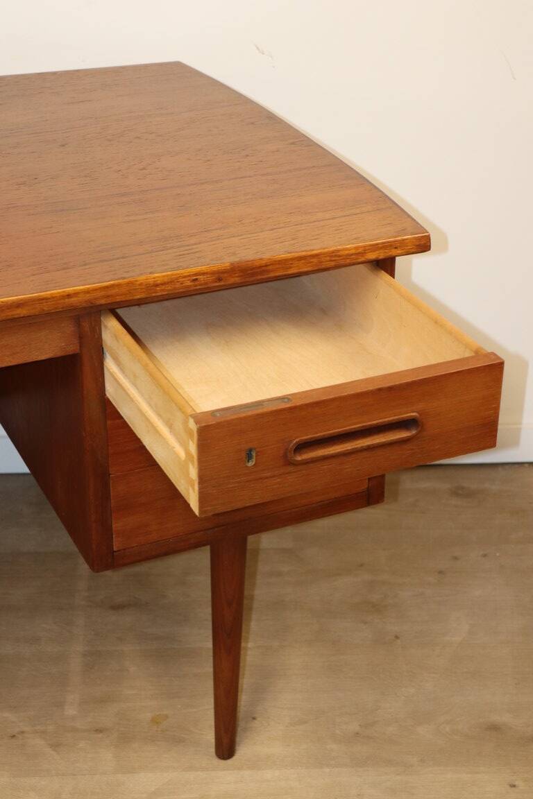 Scandinavian double-sided teak desk, 1960