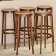 Five 1980s bar stools