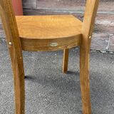 4 bistro chairs Curved wood Restaurant Paris bistro baumann 1970