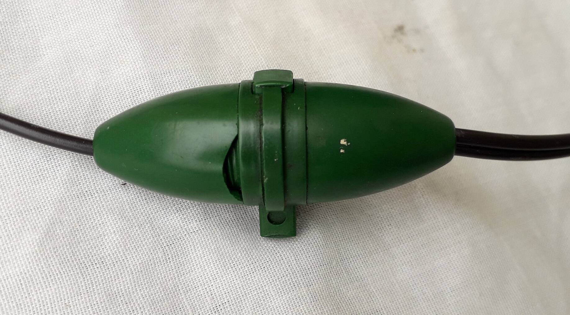 Green ceramic lamp base