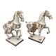 Large pair of crackled ceramic horses – China 20th century
