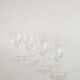 Set of 6 engraved crystal wine glasses, 1950.