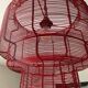 Vintage metal cage chandelier from the 80s
