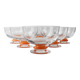 Verres à boire en verre de Murano orange - Ensemble de 6 par Le Gocce, Italie, années 1980 Pop-Art
