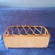 1960s rattan wall shelf