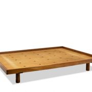 Pierre Chapo. “Godot” model blond oak bed. 1960s.