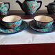 Cloisonné enamel tea service from Longwy in excellent condition.