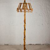 Rattan floor lamp