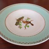 8 soup plates Fenal Badonviller "Birds" vintage 1950s