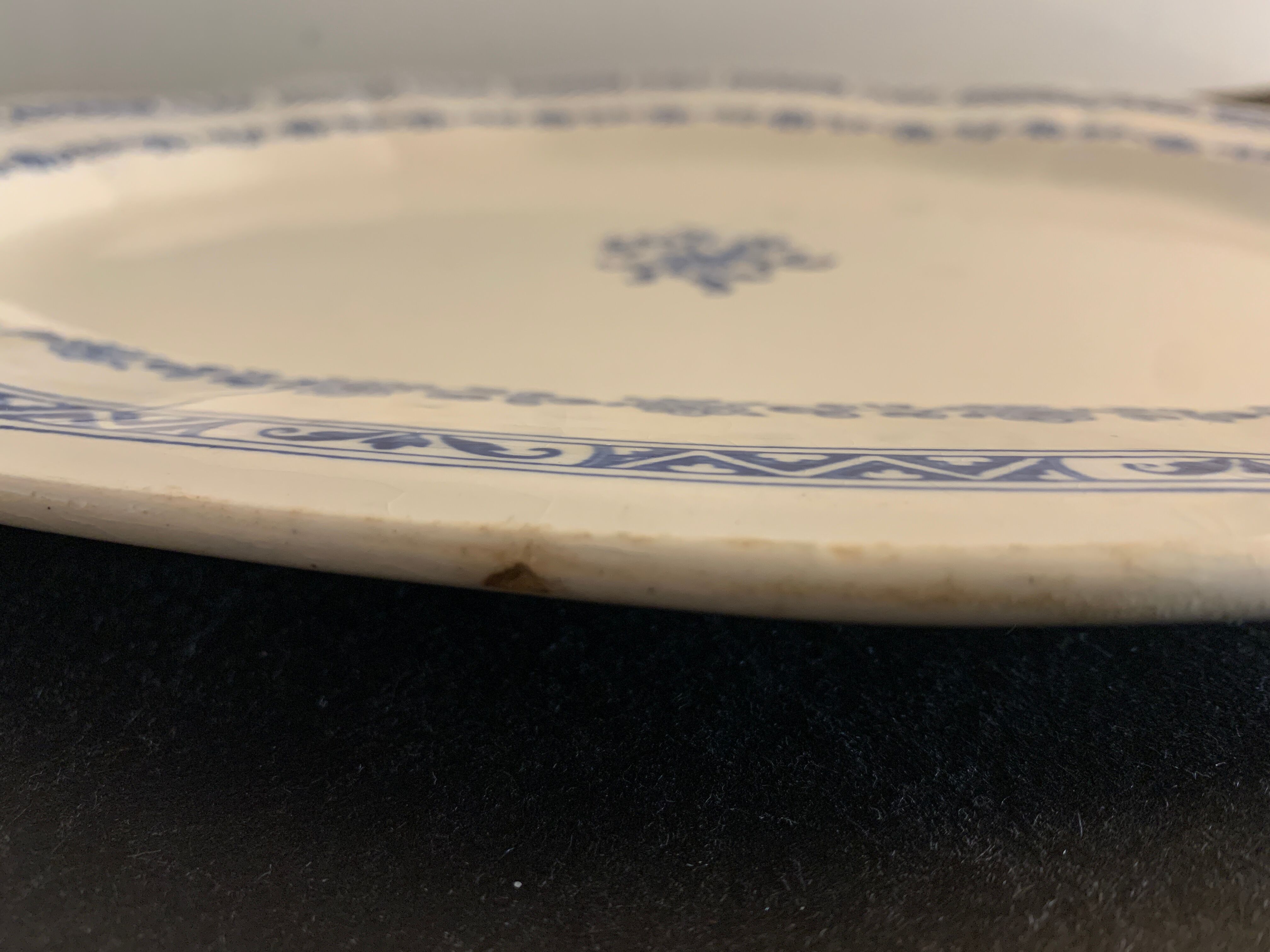 2 oval dishes serving in Gien 1900