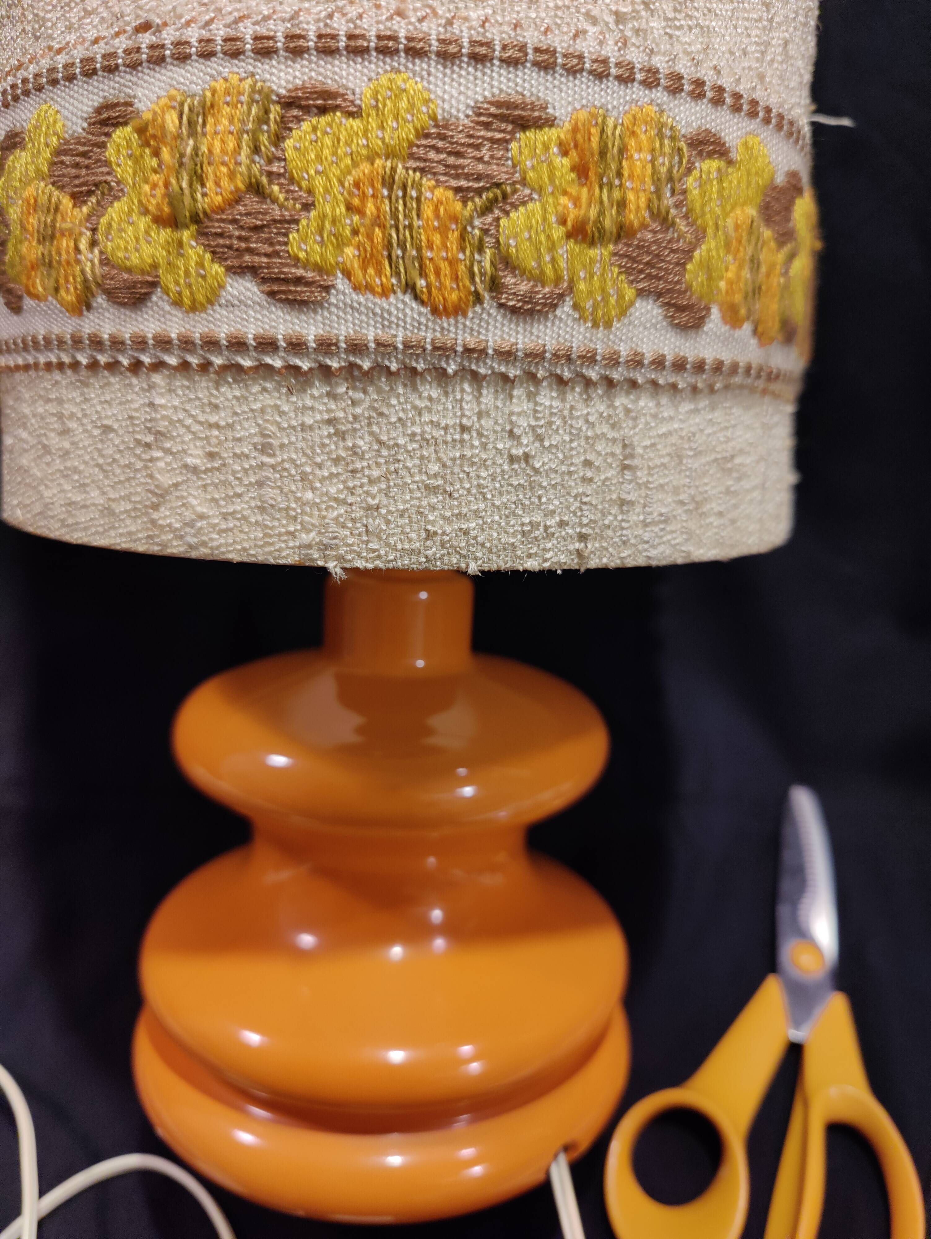 Vintage orange lamp from the 70s