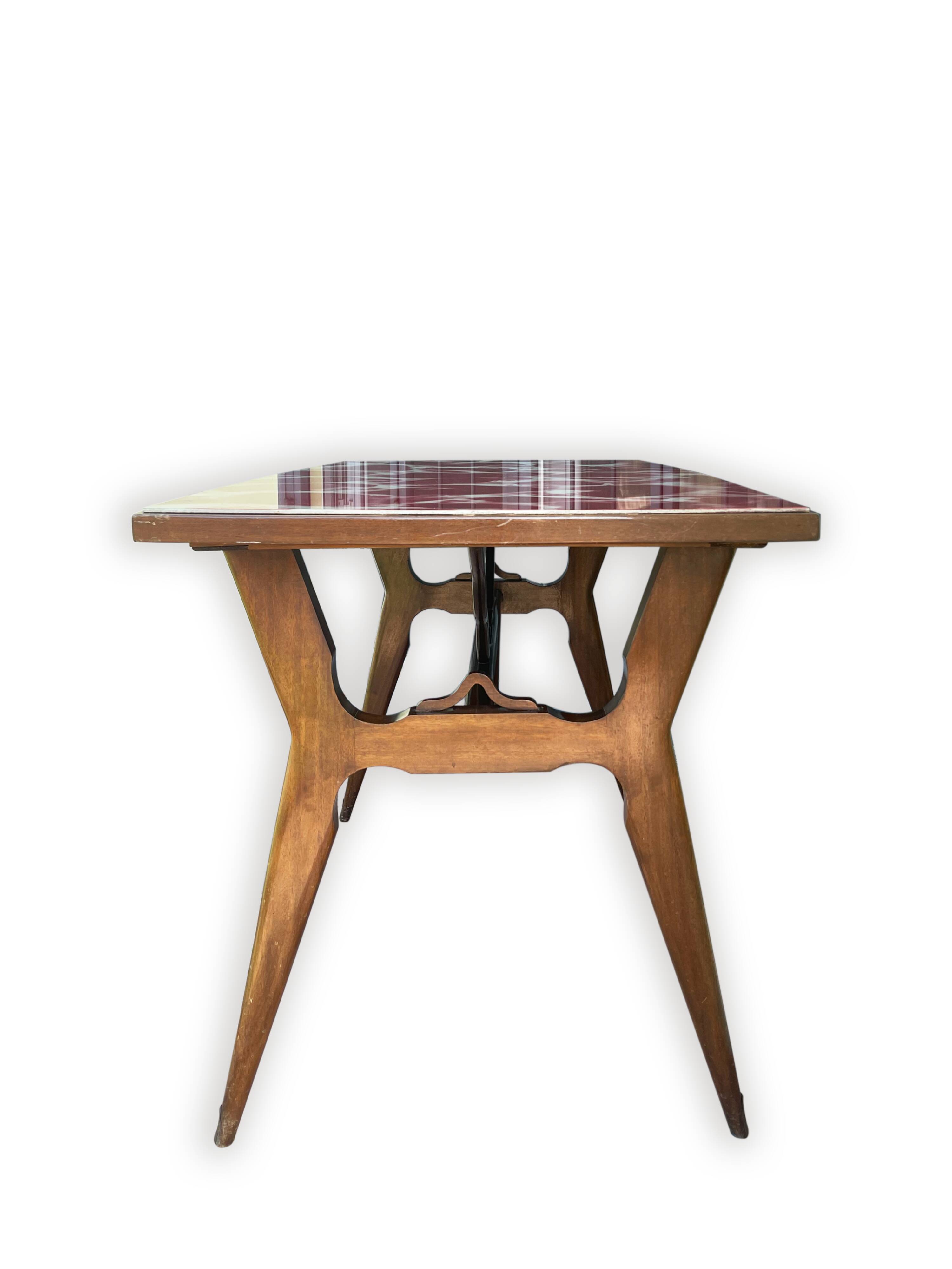 Table à manger italienne vintage du milieu du 20ème siècle