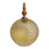 "Bubble" suspension in the style of H. Tynell in amber moulded glass, circa 1970.