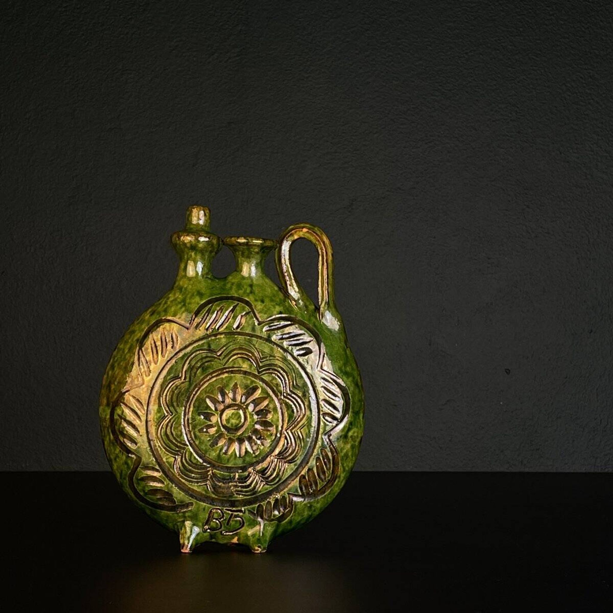 Vintage ceramic bottle by Velimir Dordevic, 1970s