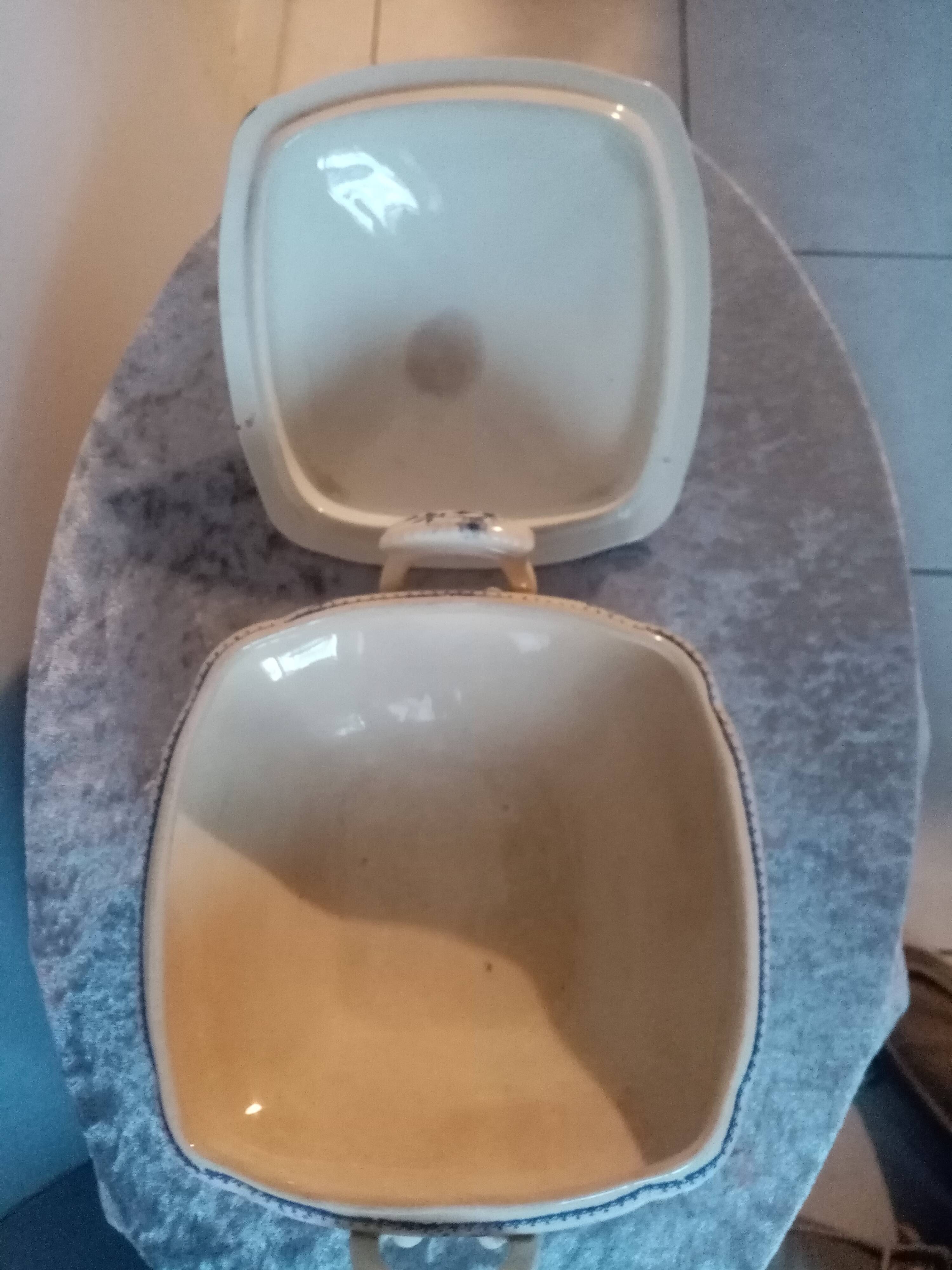 Rare earthenware vegetable dish with floral decoration bfk boch frères keramik