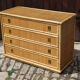 Rattan chest of drawers by Dal Vera Italy 1970