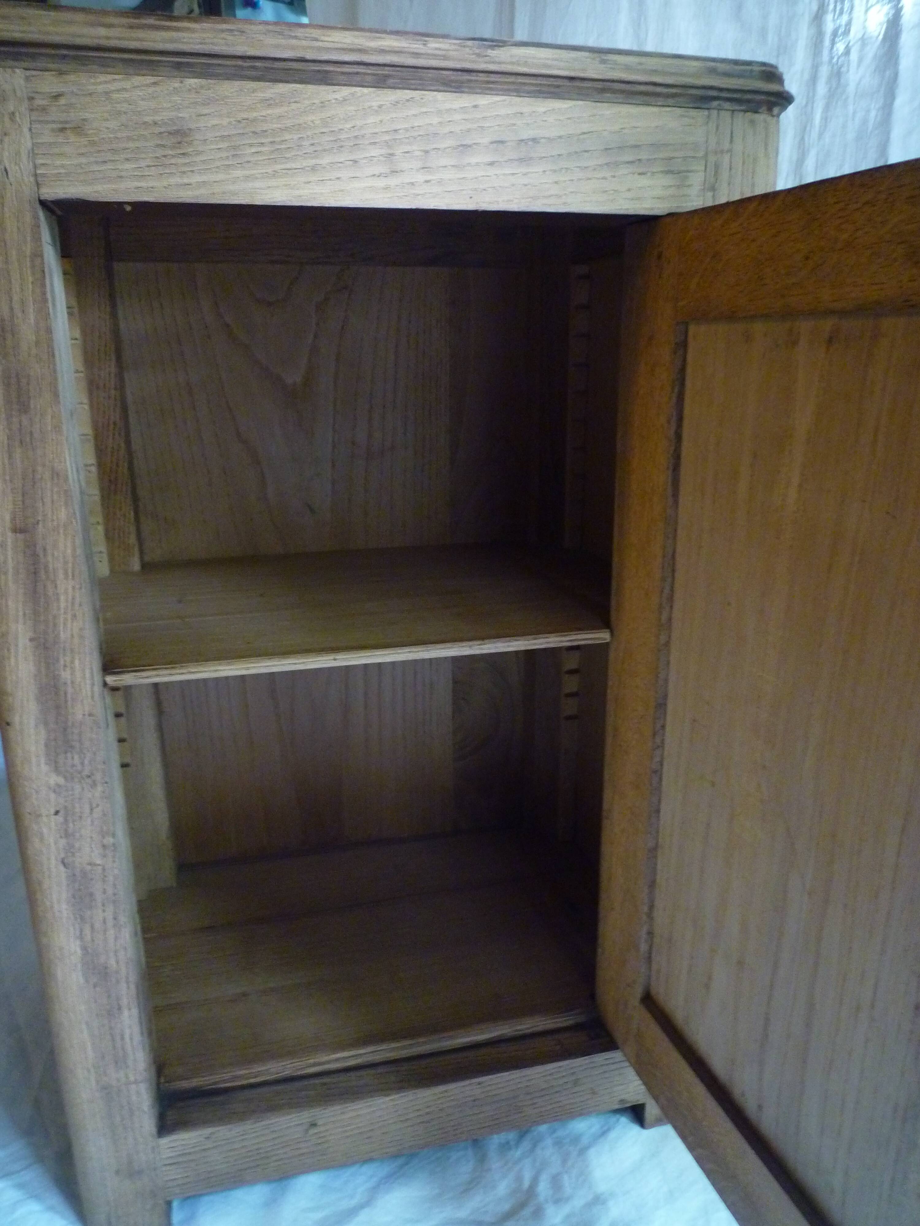 Small rustic country low cabinet in solid light oak