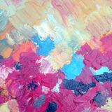 The anemones - oil on canvas signed