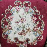 Pair of Louis XV style cabriolets upholstered in needlepoint