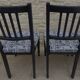 4 Louis XVI style chairs in black aged effect, Completely revamped