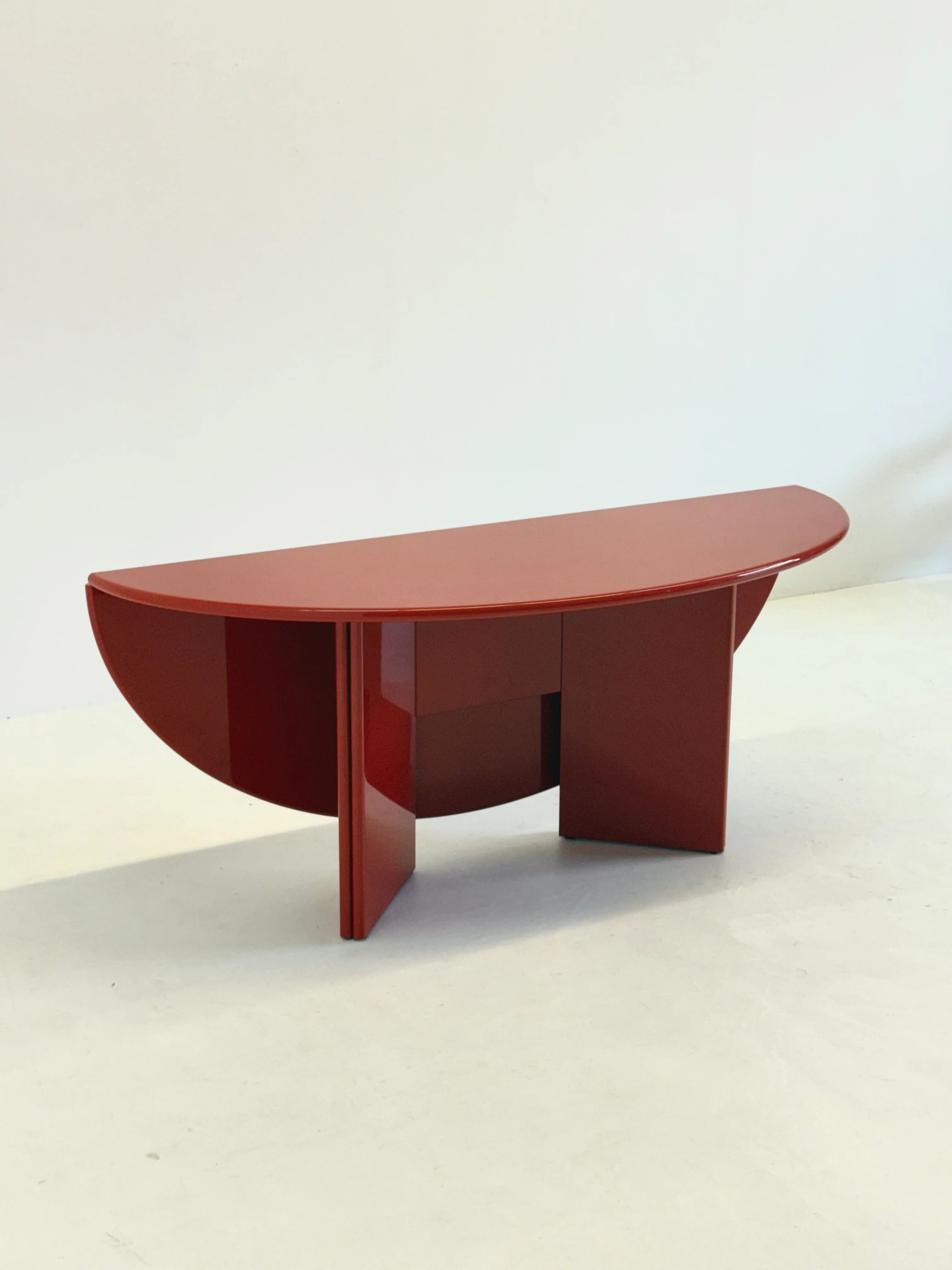 Antella dining table / console table by Kazuhide Takahama for Cassina in red