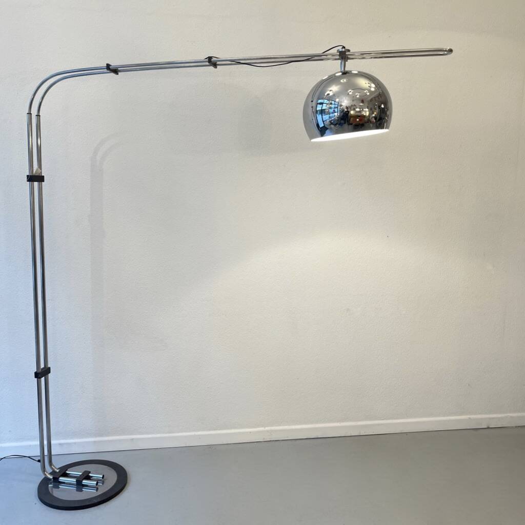 chrome metal arc lamp edited by Zonca Italy around 1970