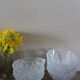 Lot 9 coupelles bols verre ciselé transparent vintage