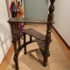 old turned wooden library staircase