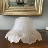 antique globe tulip lampshade in frosted glass