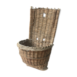 Old wicker harvest hood basket