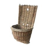 Old wicker harvest hood basket