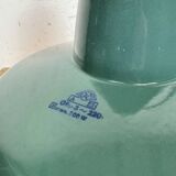 Large Industrial Petrol Enamel Factory Pendant Lamp, 1960s