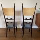 Set of four Italian Mid-Century Modern High Back dining chairs by Aldo Tura