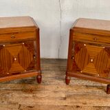 Paire of art deco beside table
