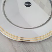 Alessi Ettore Sottsass / Serving plate stainless steel 18/10 and gold NG5100